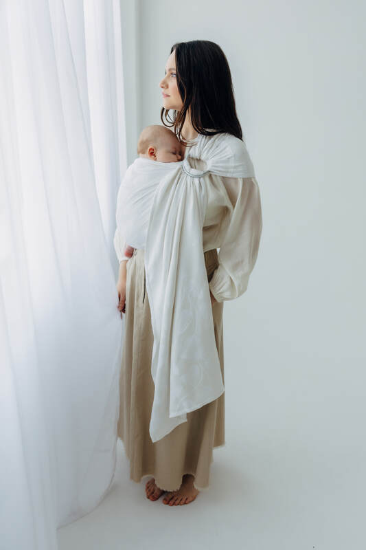 Ringsling, Maat Standaard 1,8 m, VIRIDIFLORA  - MILKY WAY #babywearing