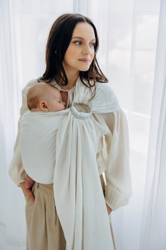 Ringsling, Maat Standaard 1,8 m, VIRIDIFLORA  - MILKY WAY #babywearing