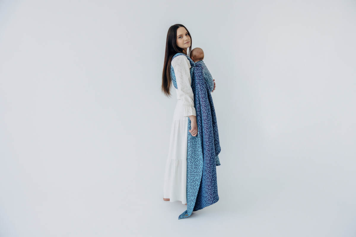 Fascia portabebè, tessitura Jacquard (100% cotone) - ENCHANTED NOOK - FAIRY - taglia S #babywearing