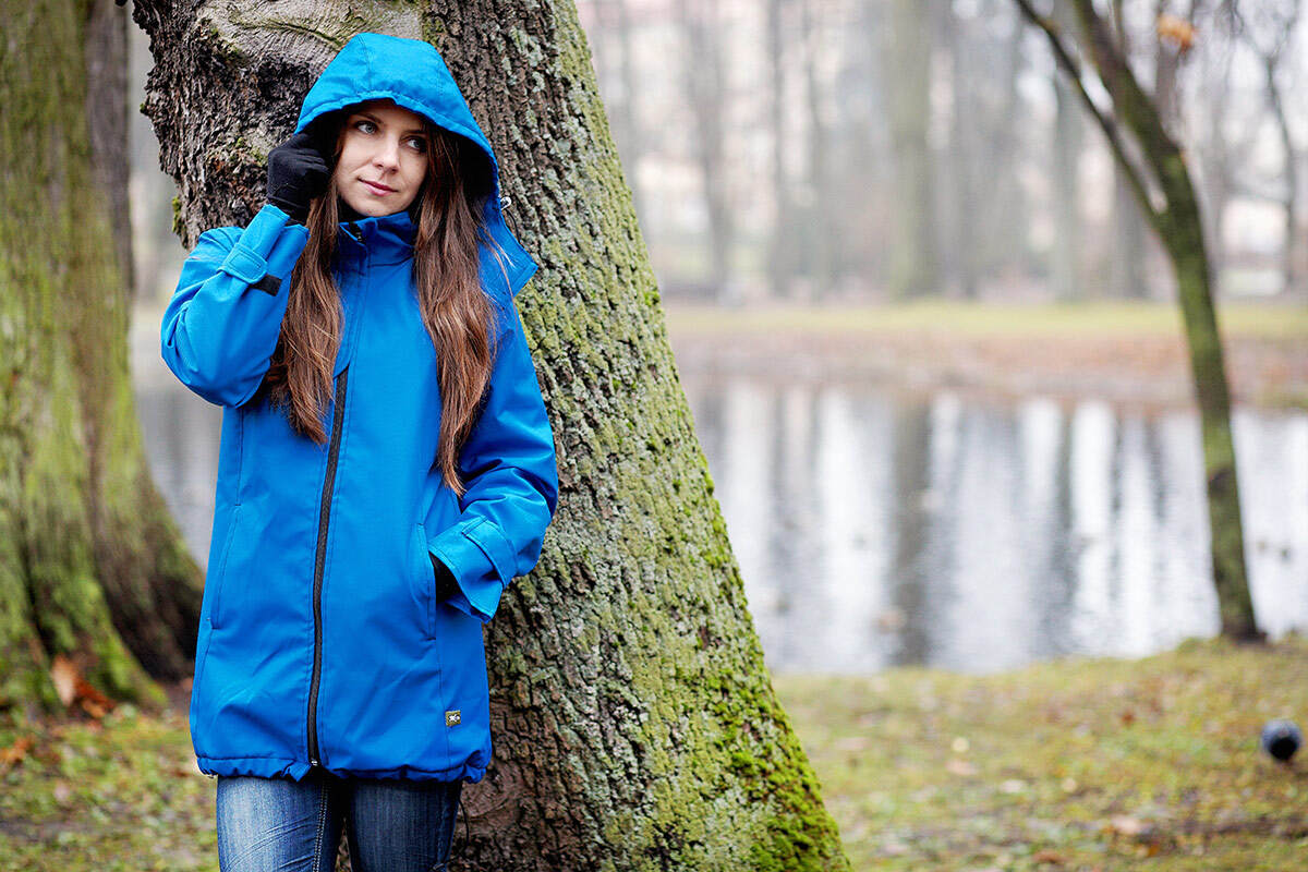 Babywearing Coat - size L - blue #babywearing