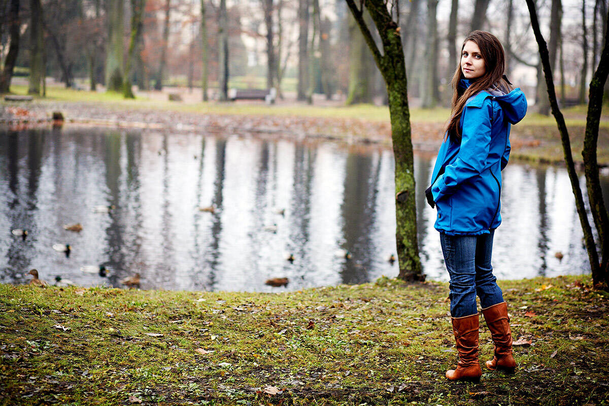 Babywearing Coat - size L - blue #babywearing