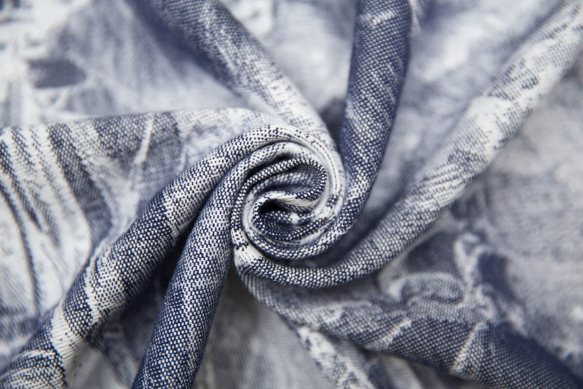 Baby Wrap, Jacquard Weave (100% cotton) - GALLEONS NAVY BLUE & WHITE - size XS #babywearing