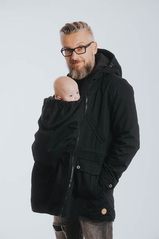 Two-sided Babywearing Parka Coat - size 6XL - Black - Black #babywearing