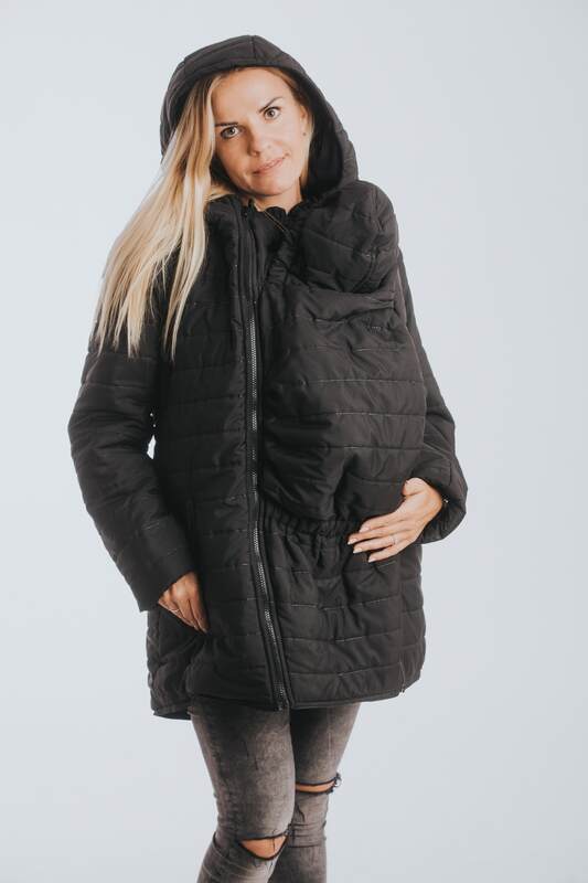 Two-sided Babywearing Parka Coat - size 6XL - Black - Black #babywearing