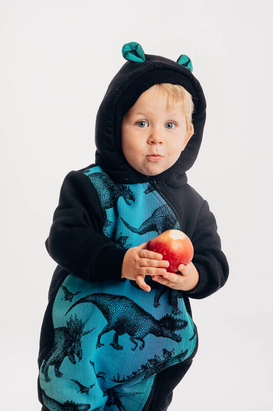 Bear Romper - size 104 - Black & Jurassic  #babywearing