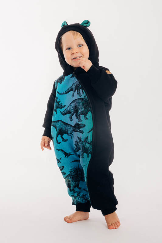 Bear Romper - size 104 - Black & Jurassic  #babywearing