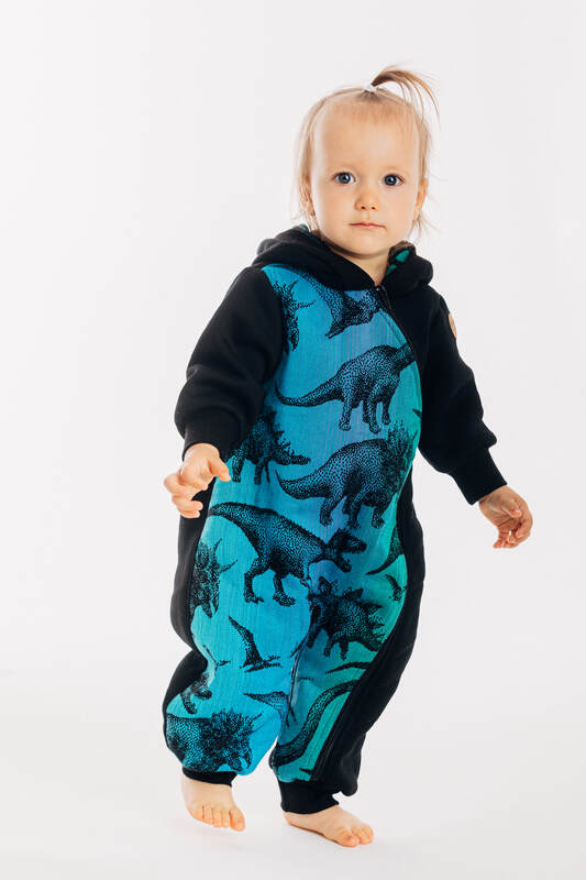 Bear Romper - size 104 - Black & Jurassic  #babywearing