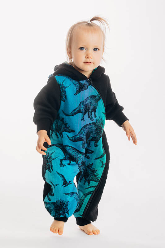 Bear Romper - size 104 - Black & Jurassic  #babywearing