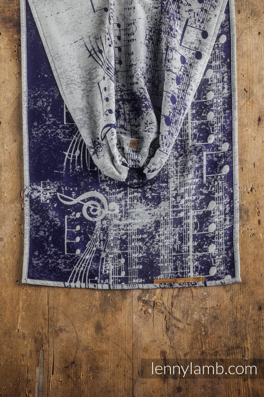 Żakardowa chusta kółkowa do noszenia dzieci (61% wełna merino, 35% bawełna czesana,  4%kaszmir) ramię bez zakładek - EKSPERYMENT nr 15 - standard 1.8m #babywearing