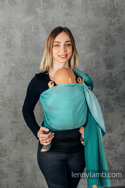 Bandolera de anillas, tejido Jacquard (100% algodón) - con plegado simple - VERSION POUR USAGE PROFESSIONNEL - ENTWINE - standard 1.8m #babywearing