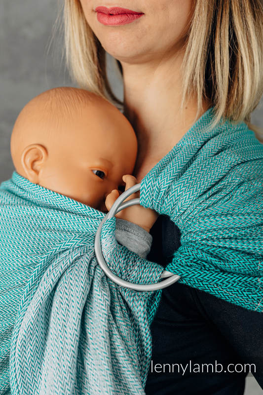 Bandolera de anillas, tejido Jacquard (100% algodón) - con plegado simple - VERSION POUR USAGE PROFESSIONNEL - ENTWINE - standard 1.8m #babywearing