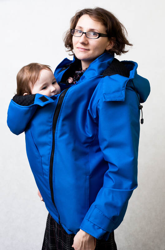 Babywearing Coat - size L - blue #babywearing