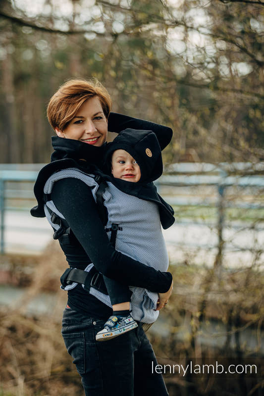 Cuello alto para niño y mamá (tejido de punto) - Negro (grado B) #babywearing
