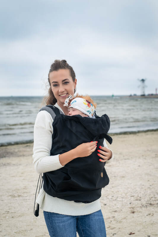 Housse pour porte-bébé/écharpe - Softshell - Noir #babywearing