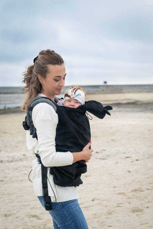 Housse pour porte-bébé/écharpe - Softshell - Noir #babywearing