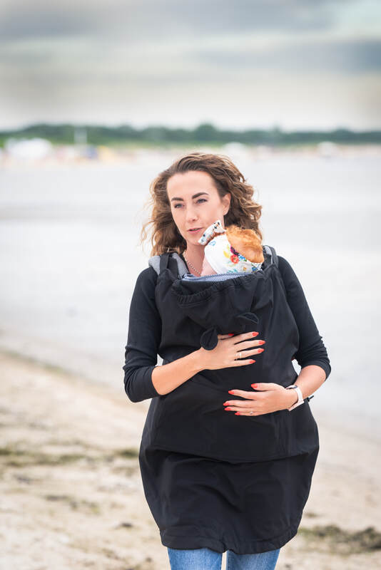 Housse pour porte-bébé/écharpe - Softshell - Noir #babywearing