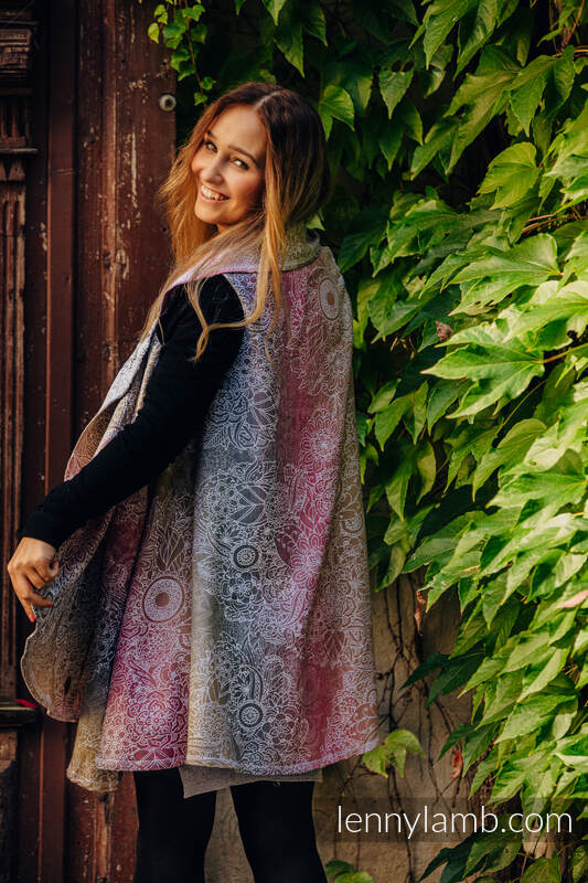 Długi kardigan - rozmiar L/XL - DZIKIE WINO - VINEYARD (98% bawełna, 2% elastan) #babywearing