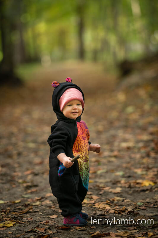 Jumpsuit für Kind - Größe 110 - Schwarz mit Rainbow Lotus #babywearing
