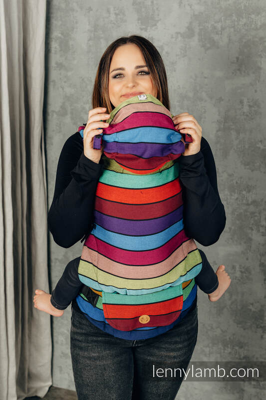 Nosidełko LennyUpGrade z tkaniny skośno-krzyżowej 100% bawełna, rozmiar standard - KARUZELA BARW #babywearing