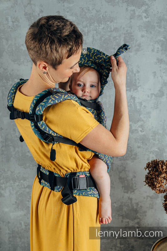 Nosidełko LennyUpGrade  z tkaniny żakardowej 100% bawełna , rozmiar standard - ZACZAROWANY ZAKĄTEK - IN BLOOM #babywearing