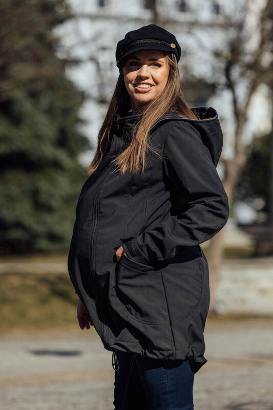 Softshell Babywearing Coat - Black - size S #babywearing