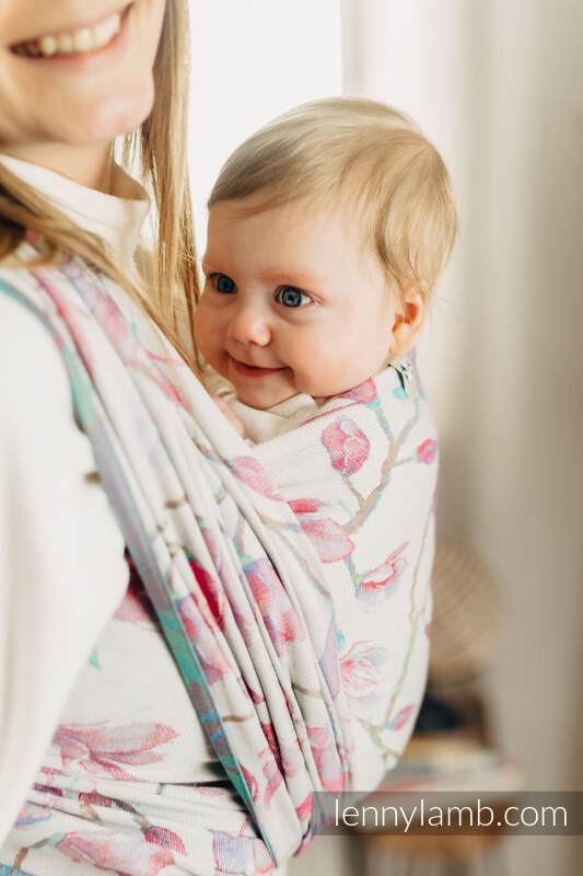 Fular, tejido jacquard (100% algodón) - MAGNOLIA - talla L #babywearing