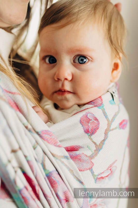 Żakardowa chusta do noszenia dzieci, 100% bawełna - MAGNOLIA - rozmiar M #babywearing