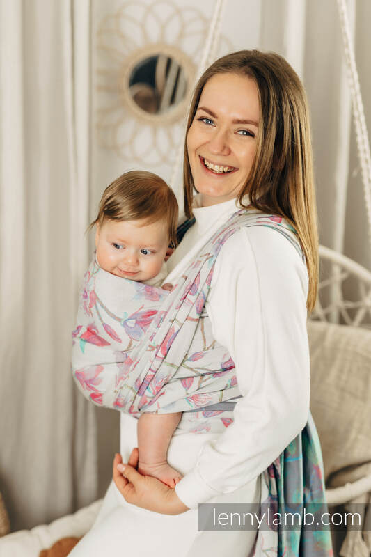 Fular, tejido jacquard (100% algodón) - MAGNOLIA - talla L #babywearing