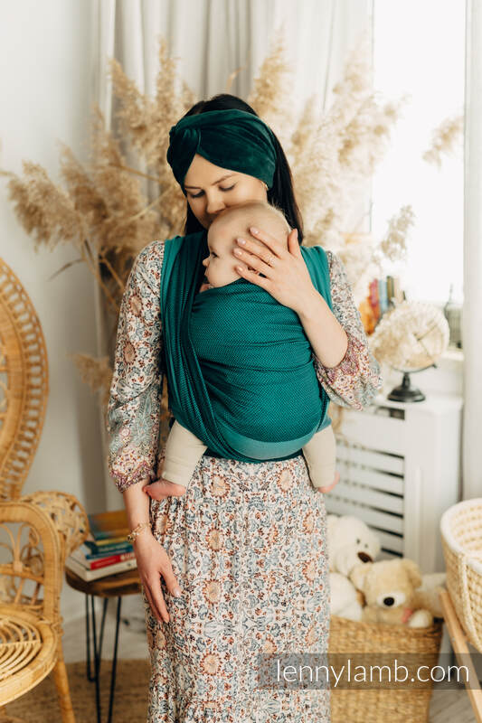 Chusta tkana, splot jodełkowy, (100% bawełna) - NOVA - MAŁA JODEŁKA OLIWIA - rozmiar S #babywearing