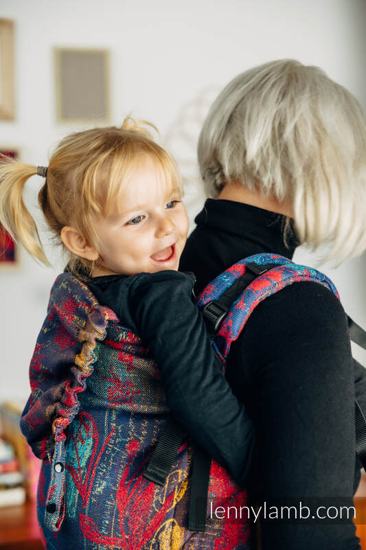 Porte-bébé LennyPreschool, taille preschool, jacquard, 100% coton - HERBARIUM - WILD MEADOW #babywearing