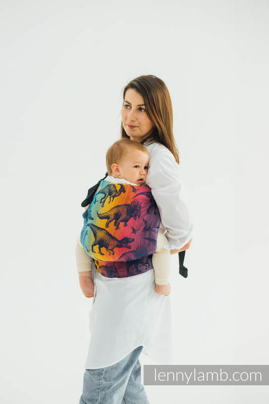 LennyHip Carrier (1/2 of LennyTwin Carrier), Standard Size, jacquard weave 100% cotton - JURASSIC PARK - NEW ERA #babywearing