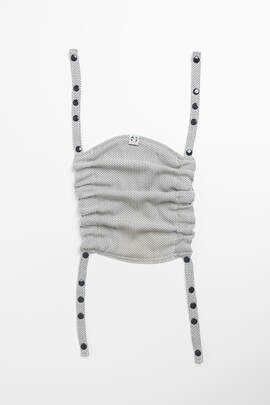 Babytrage Kapuze (100% Baumwolle) - LITTLE HERRINGBONE GREY