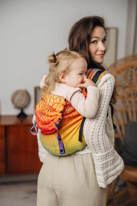 Onbuhimo PRO de Lenny, taille preschool, jacquard (100% coton) - RAINBOW LOTUS 