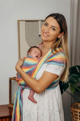 Baby sling for babies with low birthweight, Broken Twill Weave (100% cotton) - LUNA - size XL