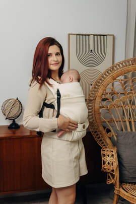 LennyLight Carrier, Standard Size, herringbone weave 100% cotton - LITTLE HERRINGBONE LUCE
