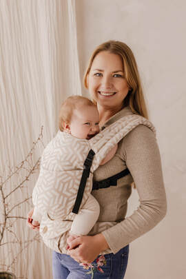 LennyLight Carrier, Standard Size, jacquard weave (62% cotton, 38% bamboo viscose) - TETRIS - PRESTO