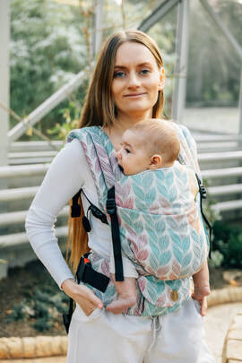 Marsupio LennyLight, misura Standard, tessitura jacquard, 100% cotone - TANGLED - PLAIT