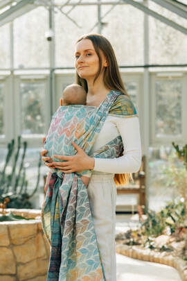 Baby Wrap, Jacquard Weave (100% cotton) - TANGLED - PLAIT - size M