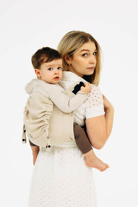 Lenny Buckle Onbuhimo PRO baby carrier, standard size, broken-twill weave (58% cotton, 42% bamboo viscose) - TRACK 