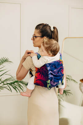 Onbuhimo PRO SAD LennyLamb, talla Toddler, jacquard (100% algodón) - JURASSIC - NEW ERA