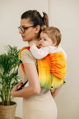 Onbuhimo PRO SAD LennyLamb, talla Toddler, jacquard (100% algodón) - RAINBOW BABY