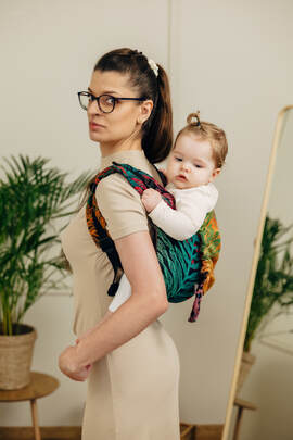 Lenny Buckle Onbuhimo PRO baby carrier, toddler size, jacquard weave (100% cotton) - RAINFOREST - DIVERSE