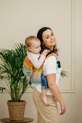 Lenny Buckle Onbuhimo PRO baby carrier, standard size, broken-twill weave (100% cotton) - PASTELS 