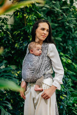 Baby Wrap, Jacquard Weave (100% bamboo viscose) - WILD SOUL - GAJUSZ - size XS