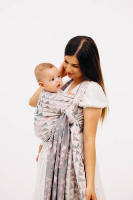 Baby Wrap, Jacquard Weave (61% cotton, 39% bamboo viscose) - EAGLE ROCKS - PEAK - size L (grade B)