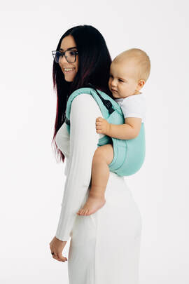 Lenny Buckle Onbuhimo PRO baby carrier, TODDLER size, broken-twill weave (100% cotton) - MATCHA