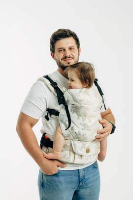 LennyUpGrade PRO Carrier, Standard Size, jacquard weave 100% cotton - JURASSIC - ICE DESERT 