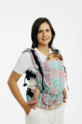 LennyUpGrade PRO Carrier, Standard Size, jacquard weave 100% cotton - TANGLED - PLAIT