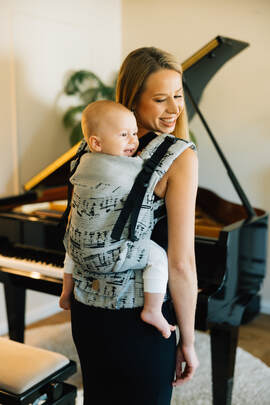 LennyUpGrade PRO Carrier, Standard Size, jacquard weave 100% cotton - MELODY - POLONAISE