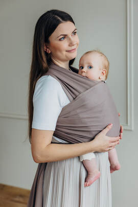 Stretchy/Elastic Baby Sling - Mocha - standard size 5.0 m (grade B)